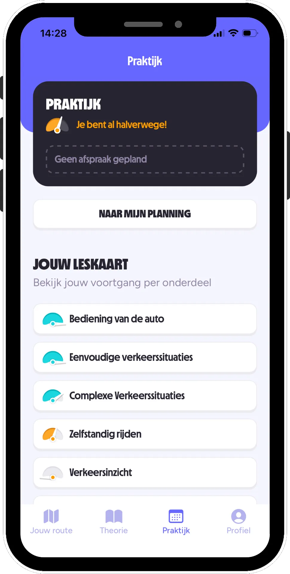 LeerlingApp – voortgangsoverzicht van je rijopleiding